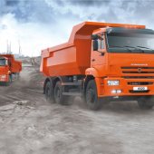 САМОСВАЛЫ КАМАЗ ЕДУТ В ЧАЙКОВСКИЙ